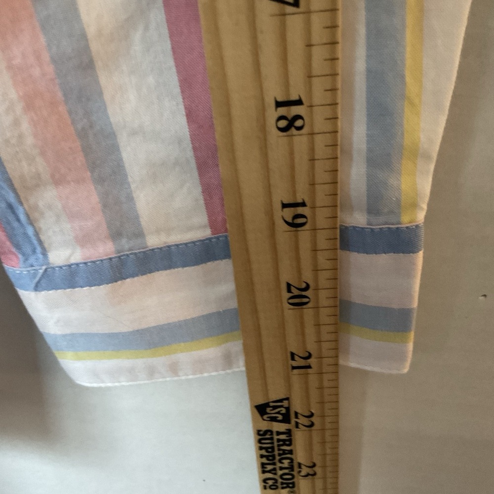 Joules Cornelia Stripe Cotton Shirt US 10 Pastel Button Down Classic Fit New - Picture 4 of 10